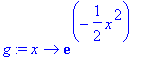 g := proc (x) options operator, arrow; exp(-1/2*x^2...