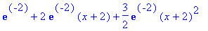 exp(-2)+2*exp(-2)*(x+2)+3/2*exp(-2)*(x+2)^2