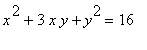 x^2+3*x*y+y^2 = 16