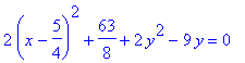 2*(x-5/4)^2+63/8+2*y^2-9*y = 0