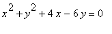 x^2+y^2+4*x-6*y = 0