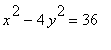 x^2-4*y^2 = 36