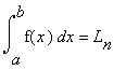 int(f(x),x = a .. b) = L[n]